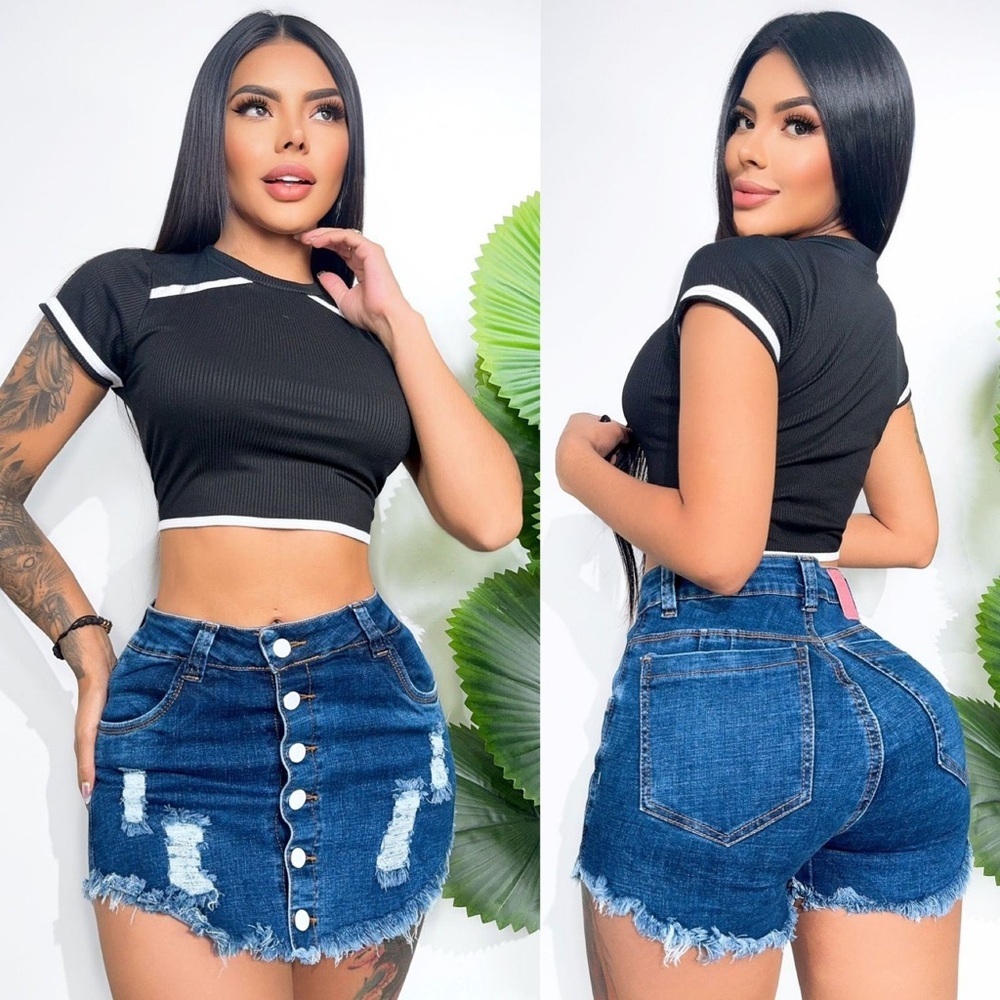 Dark Blue Denim Skort